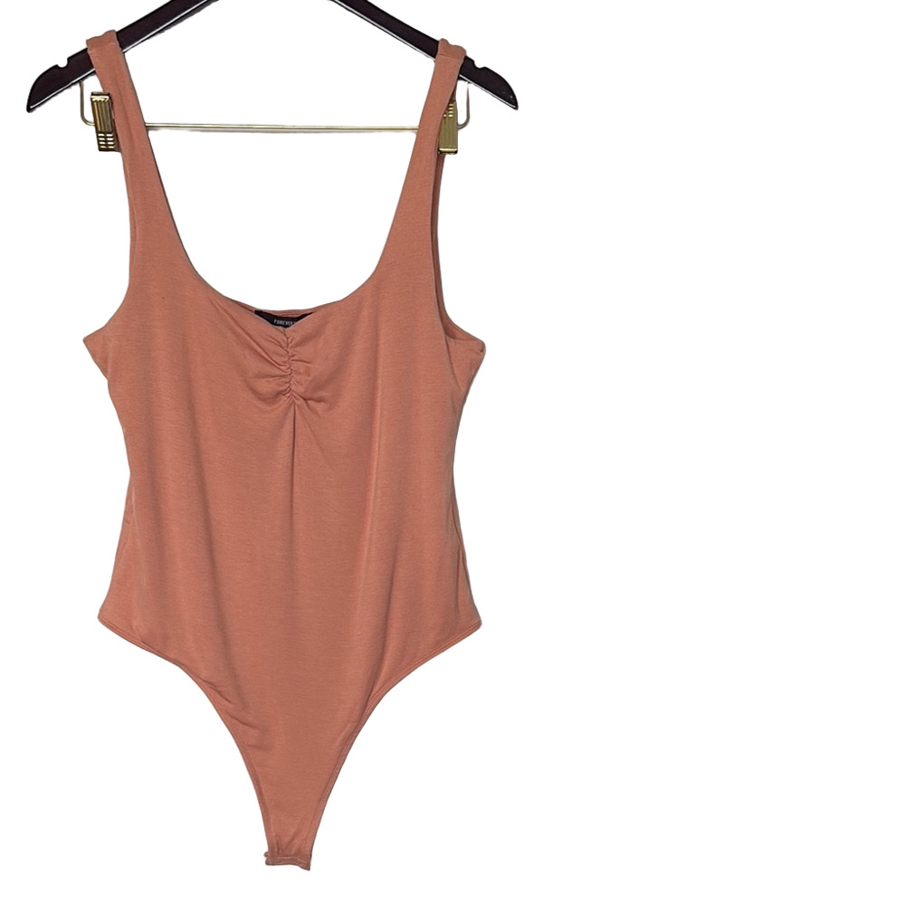 Forever 21 Copper Ruched Bodysuit - Size XL (NWT)